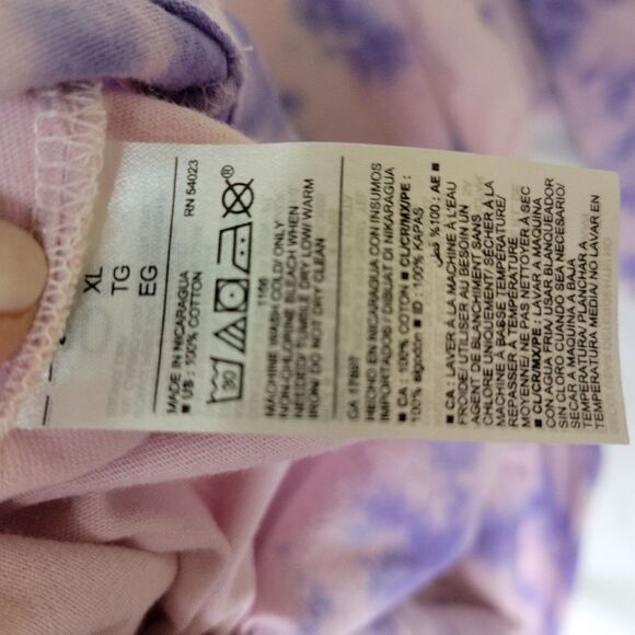 NEW XL UNISEX NIRVANA LONG SLEEVE PINK PURPLE TIE DYE TSHIRT MENS WOMENS NWT - Picture 8 of 9